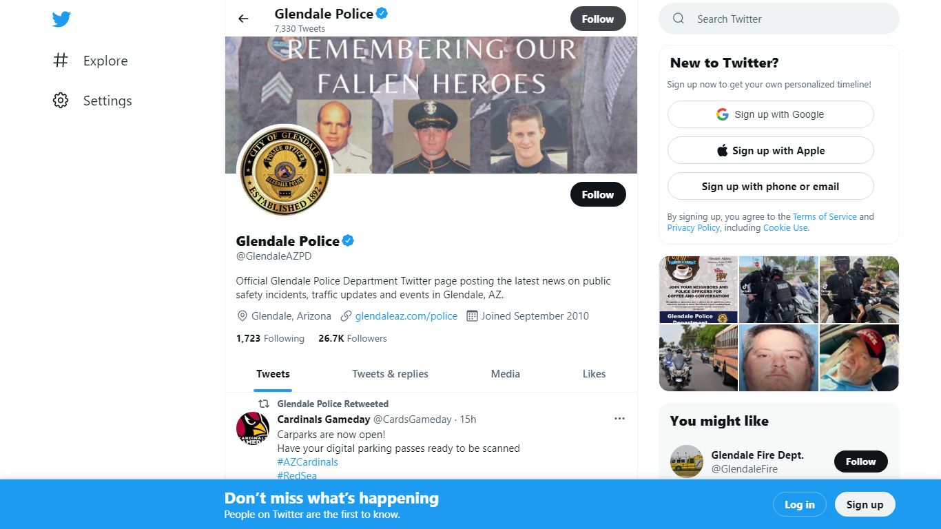 Glendale Police (@GlendaleAZPD) / Twitter